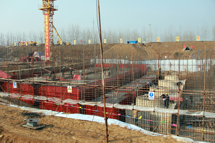 澆筑前立模扎筋